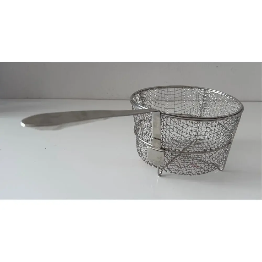 All-Clad Stainless Steel Mesh Wire Long Handle Steamer Frying Basket 7.5